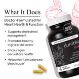 Durable Heart etiqueta con ingredientes naturales y beneficios