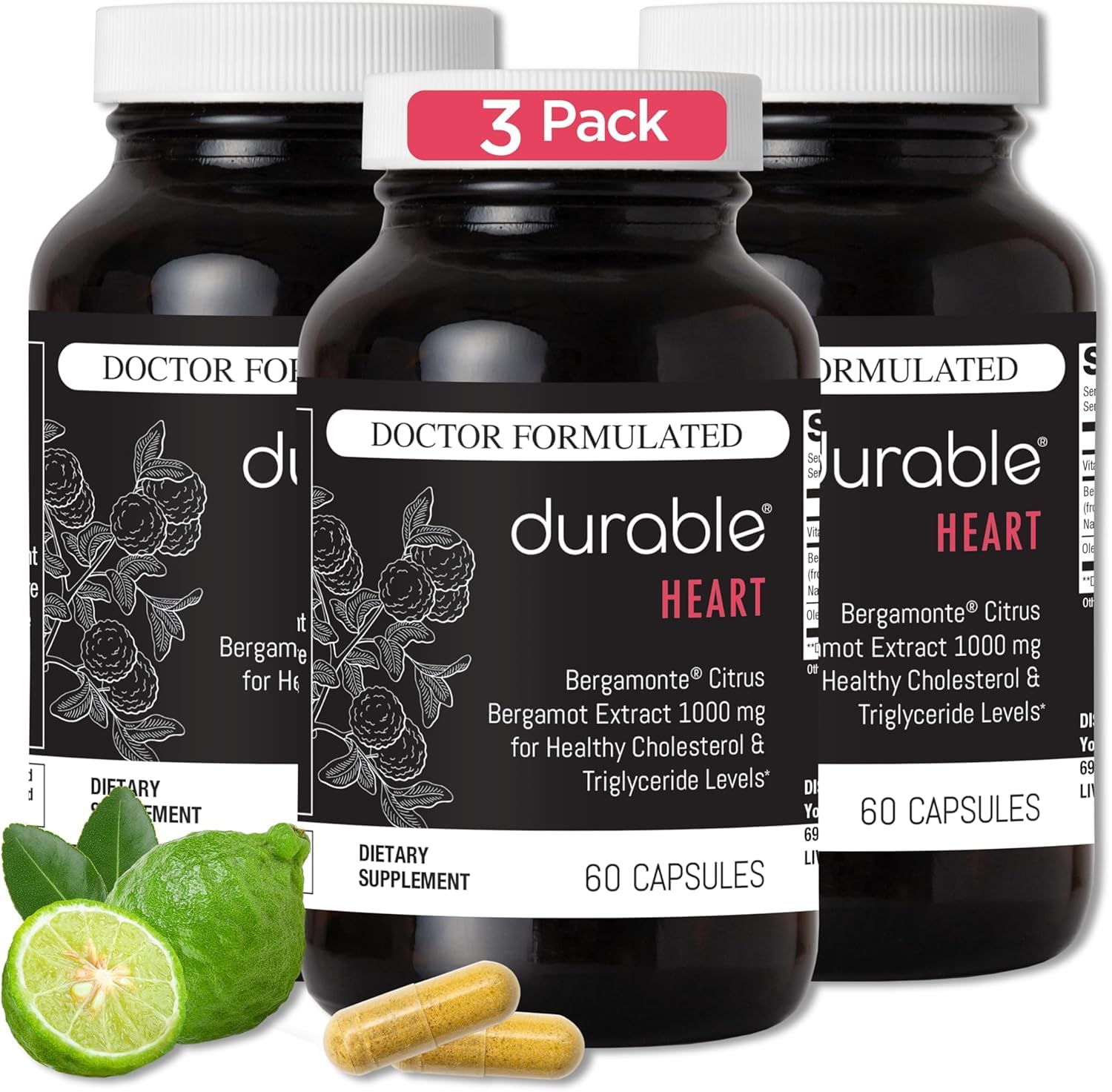Durable frasco frontal mostrando diseño y dosis 1.000 mg