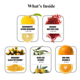 Durable visual de ingredientes primarios: arroz de levadura roja y bergamonte