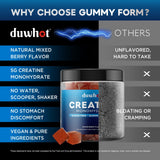 duwhot frasco abierto con gomitas, fácil de dosificar y llevar