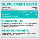 duwhot etiqueta nutricional con información de 500 mg y composición clara
