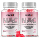 duwhot frasco frontal con gomitas NAC 600mg, vista clara y atractiva