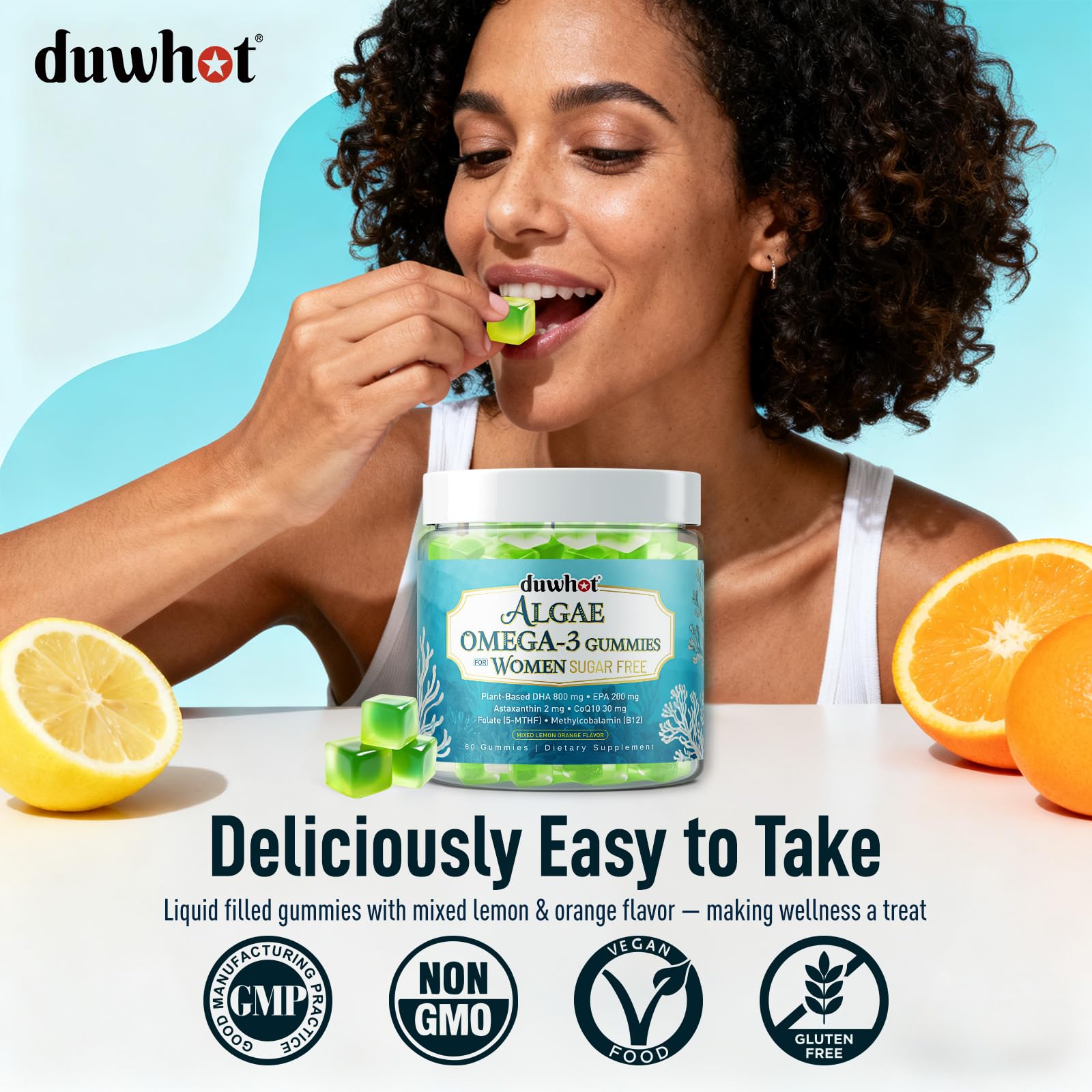 duwhot gomitas en cucharita para presentación y control de porción