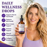 duwhot primer plano de gotas y textura liposomal para absorción