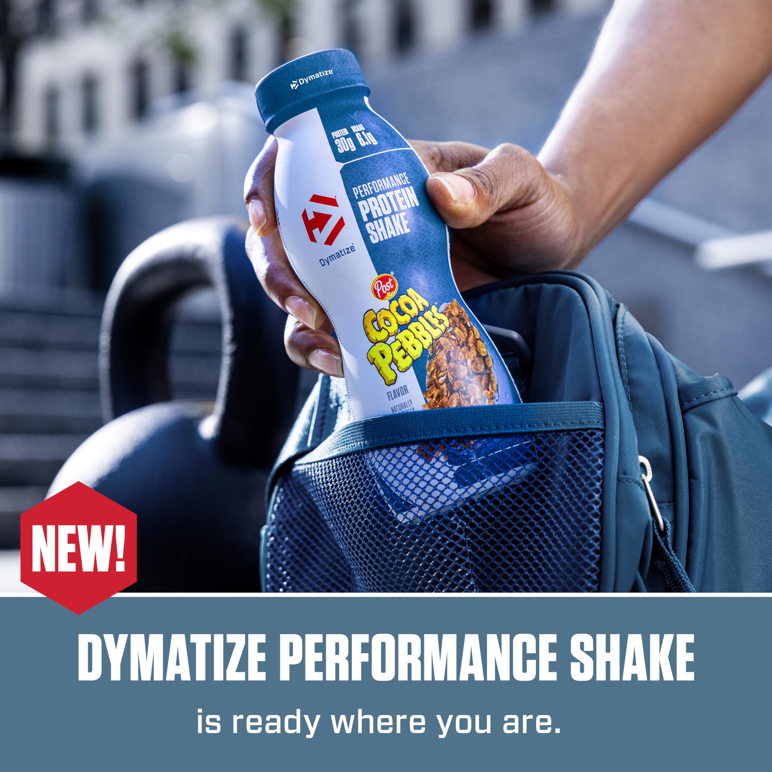 Dymatize primer plano de etiqueta nutricional para información clara
