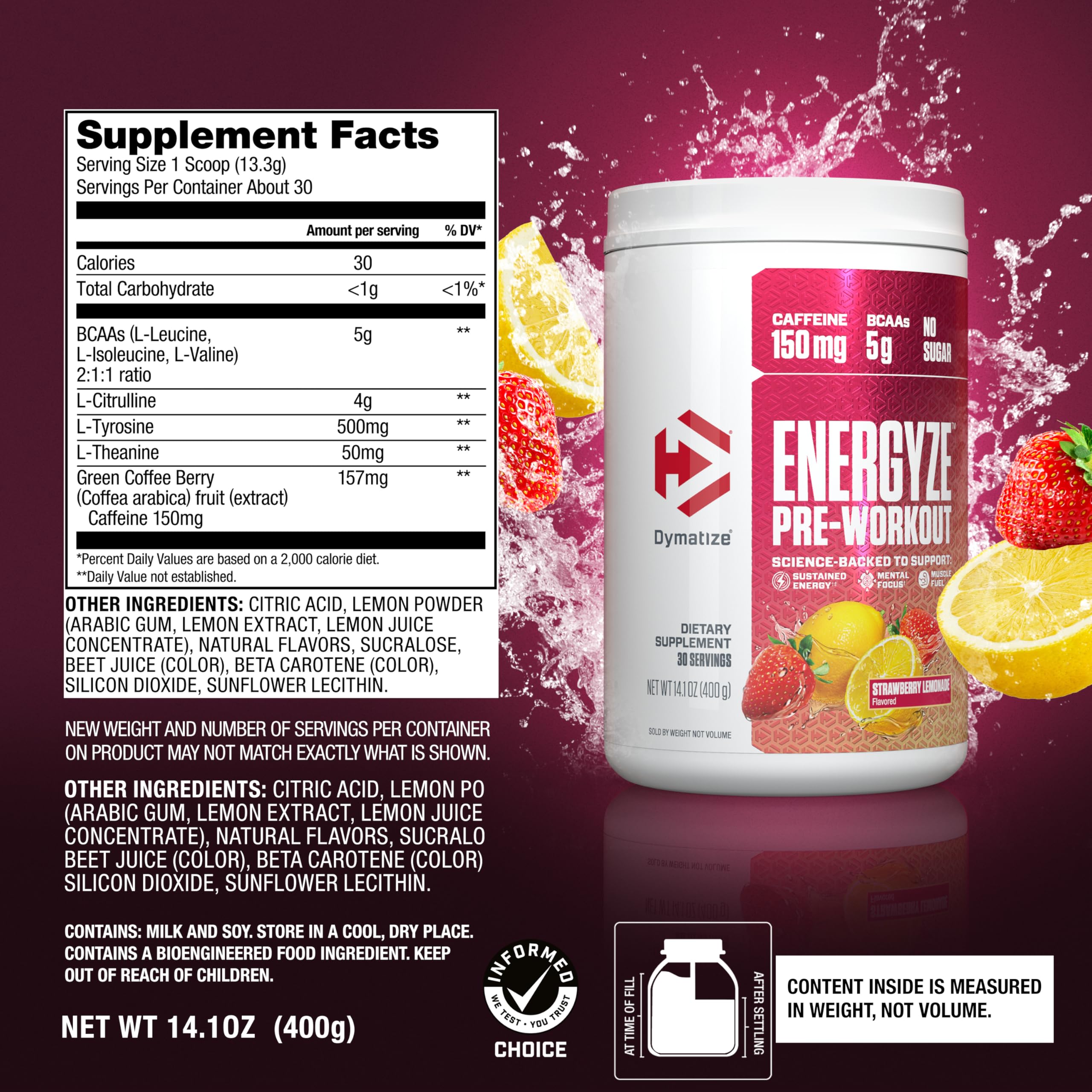 Dymatize etiqueta ingredientes close-up seguridad y transparencia nutricional