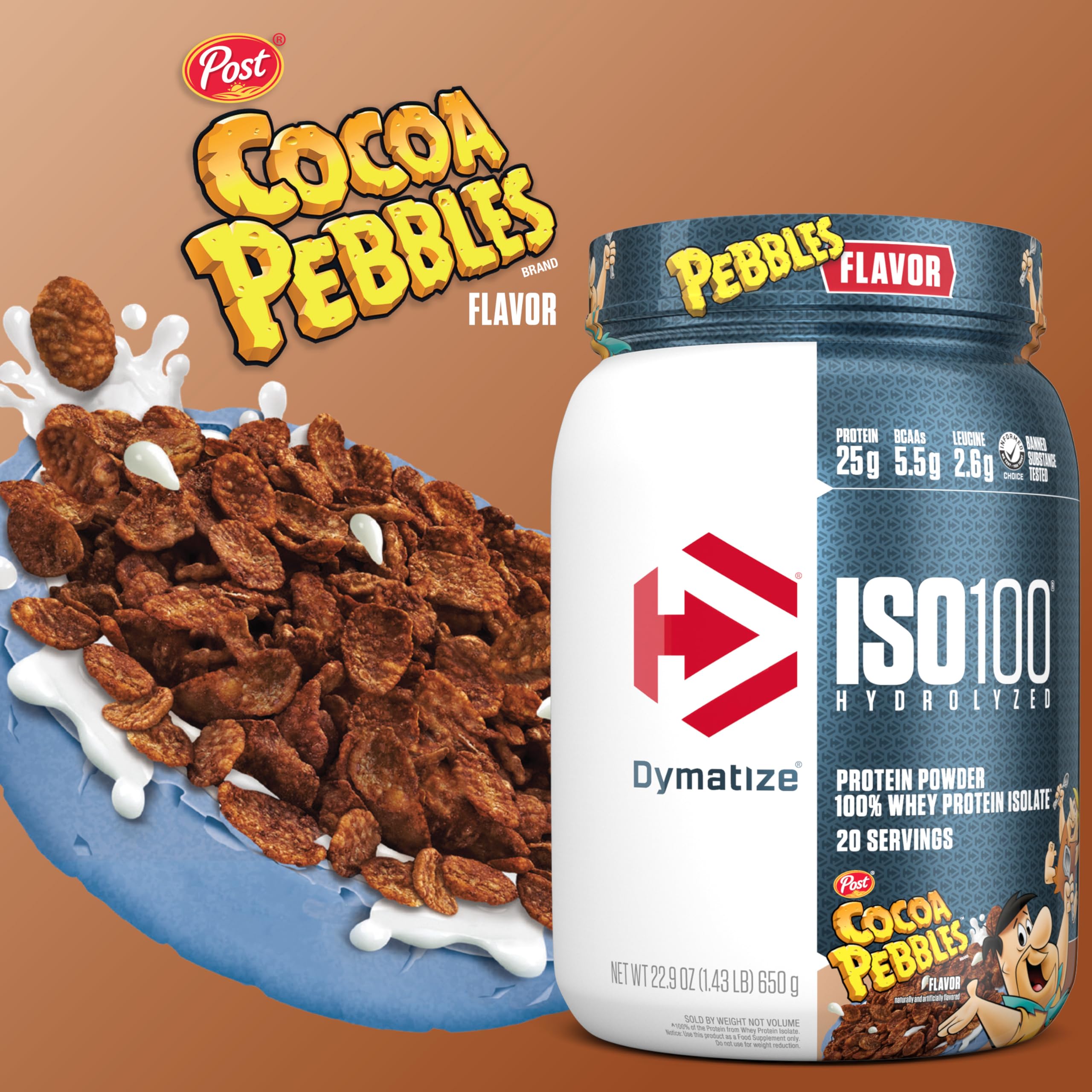 Dymatize ISO100 batido preparado en vaso listo para recuperación postentreno