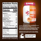 Dymatize detalle de la etiqueta nutricional destacando proteínas y BCAA