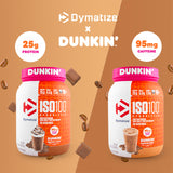 Dymatize polvo en primer plano con textura fina que facilita mezcla rápida