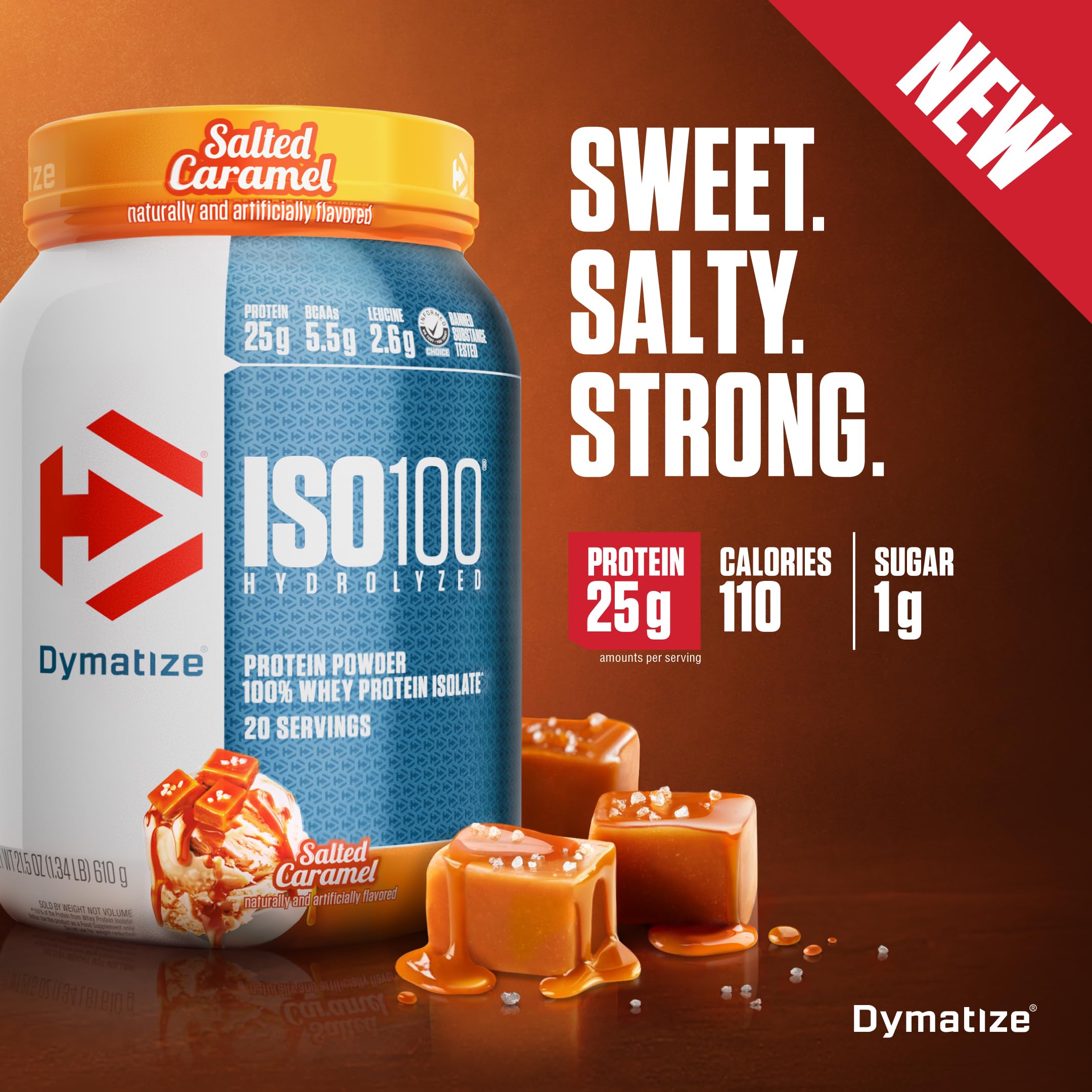 Dymatize ISO100 textura del polvo cercana para mezcla rápida y suave