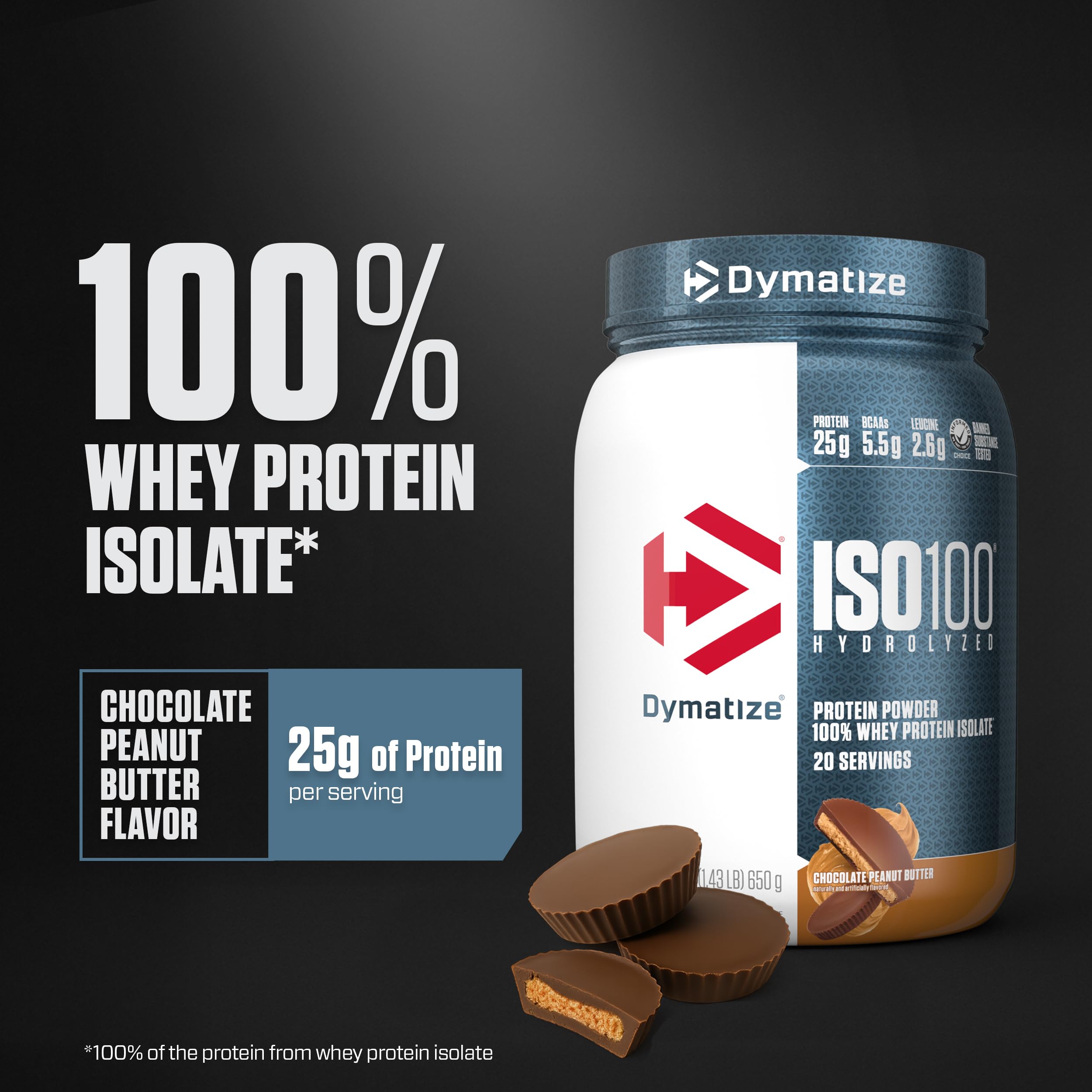 Dymatize textura del polvo en primer plano fácil de mezclar y disolución rápida