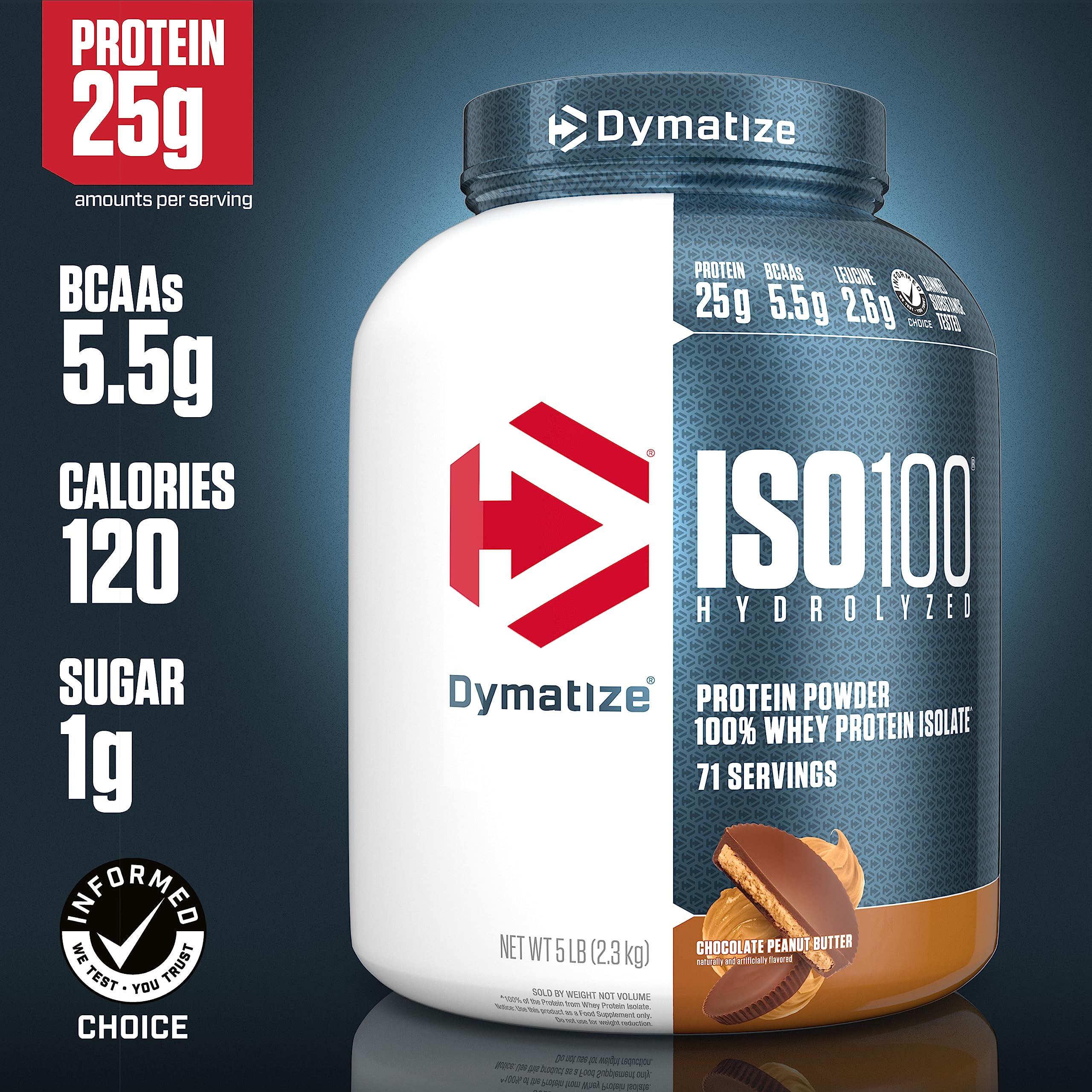 Dymatize ISO100 polvo textura fina que facilita mezcla rápida