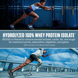Smoothie y pancakes hechos con Dymatize ISO100 mostrando versatilidad en recetas
