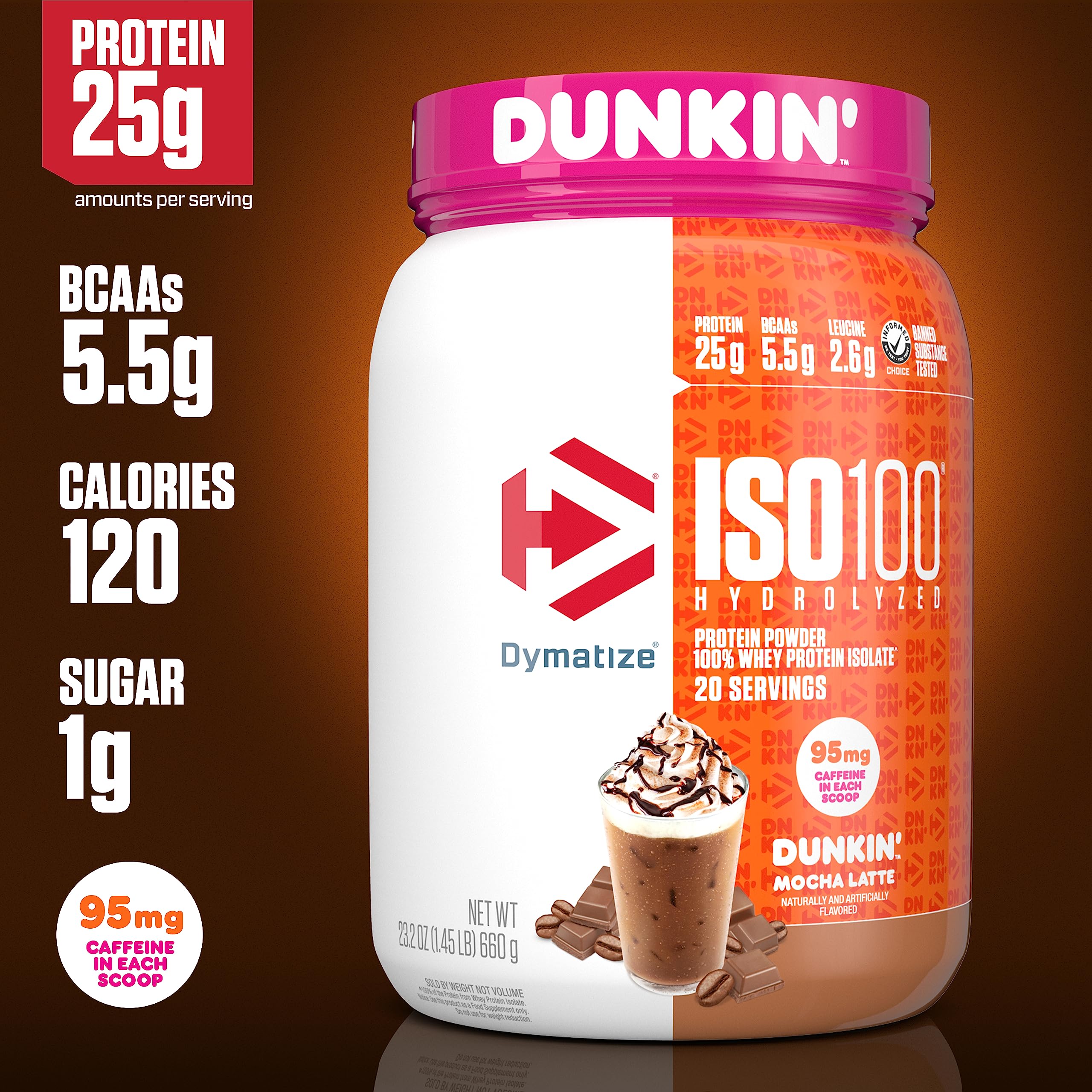 Dymatize vaso preparado Mocha Latte listo para consumo con energía inmediata