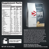 Dymatize etiqueta nutricional con información de 52 g proteína y 1280 kcal