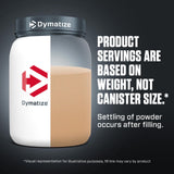 Dymatize comparación de porción para visualizar cantidad