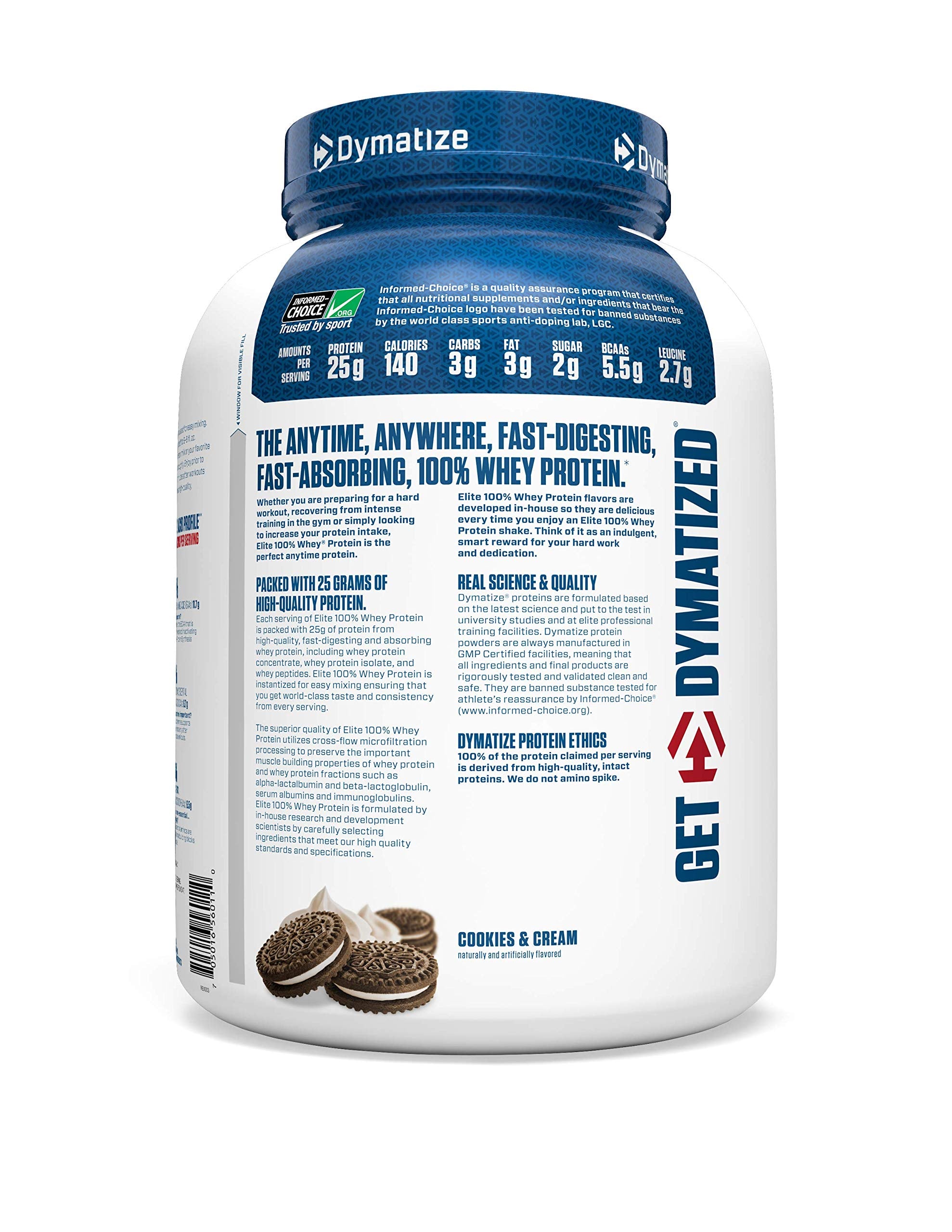 Dymatize primer plano polvo mostrando textura fina y mezcla fácil