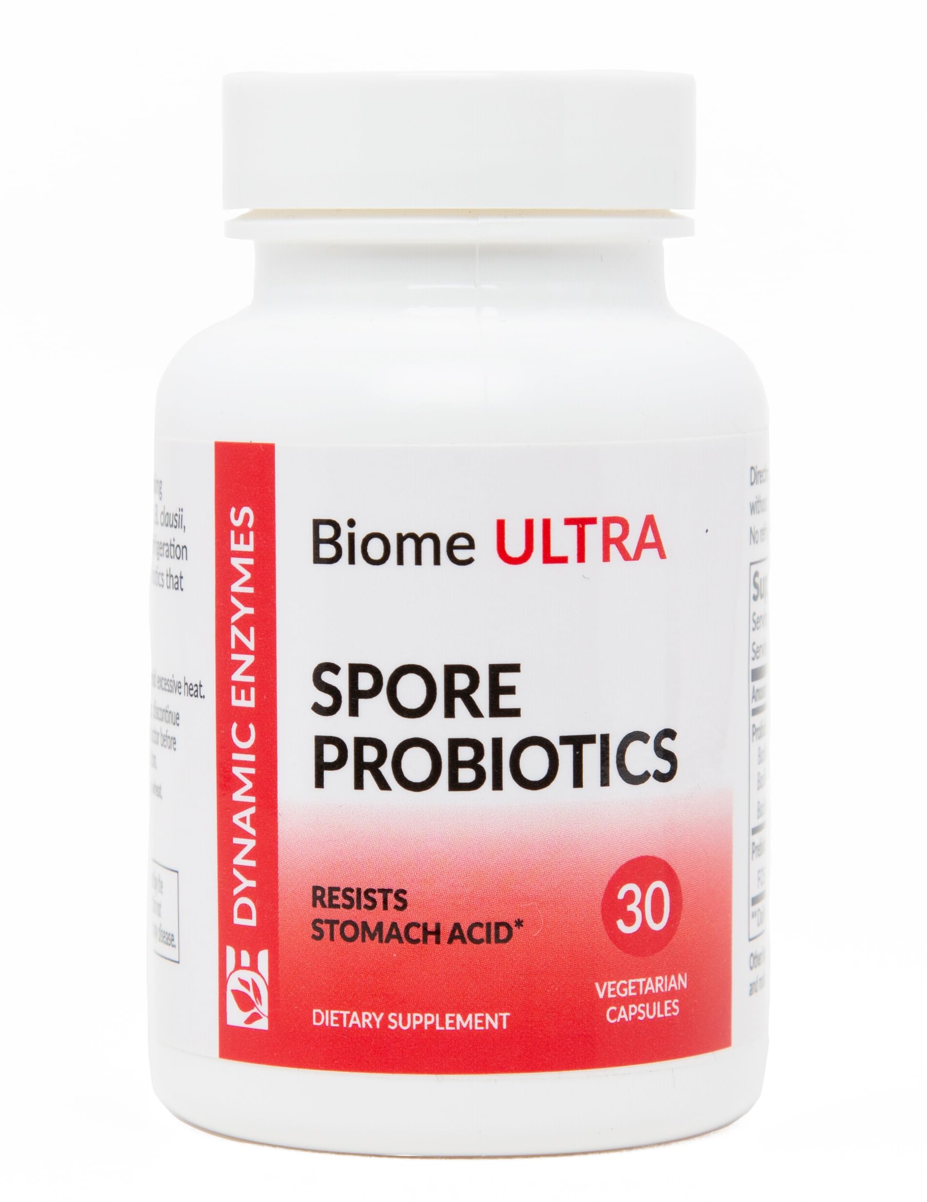 Dynamic Enzymes envase frontal mostrando Biome Ultra y beneficio de uso diario