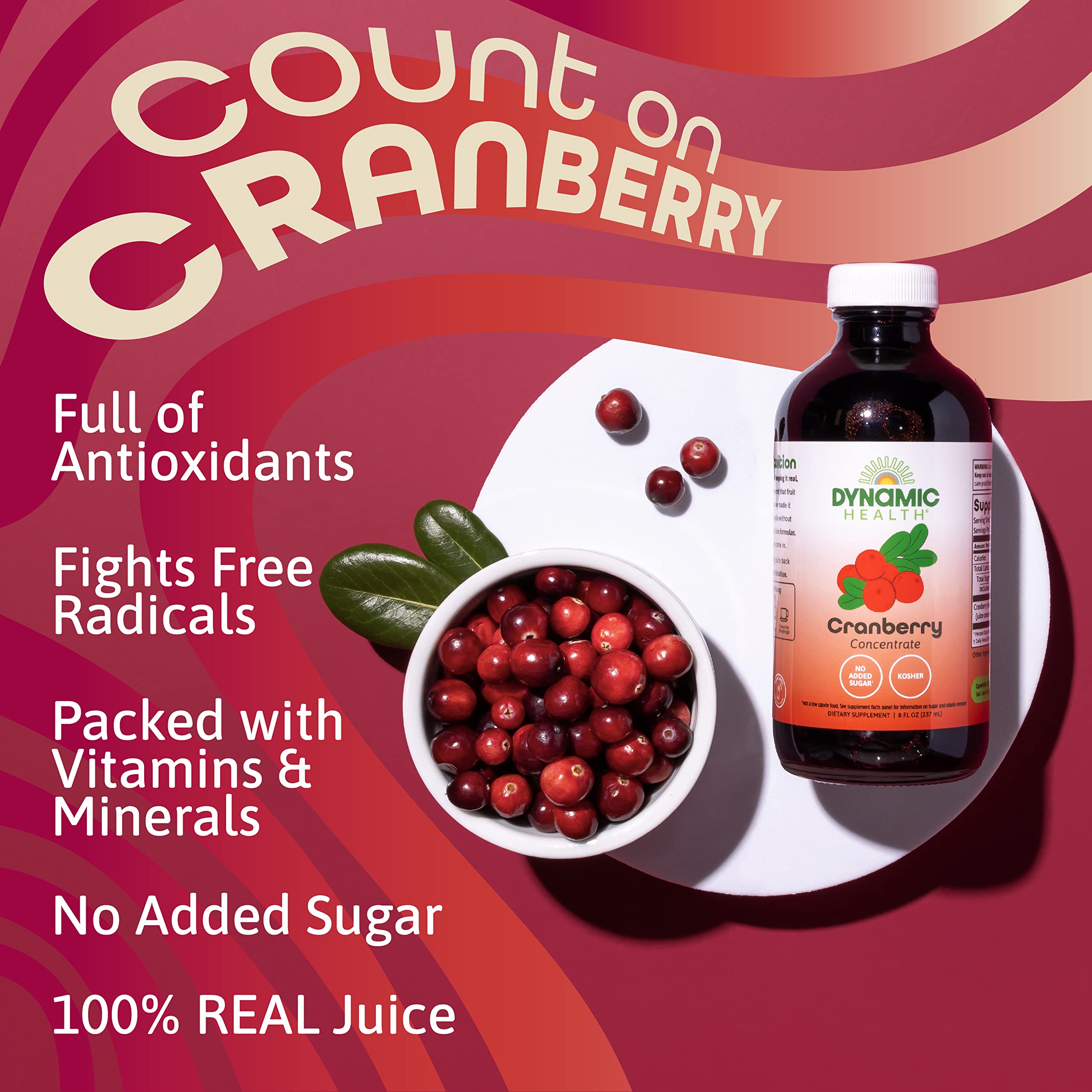 Dynamic Health concentrado servido en batido para potenciar sabor y antioxidantes naturales