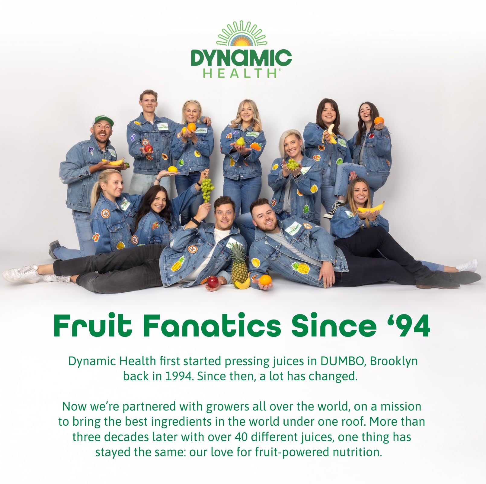 Dynamic Health detalle de ingredientes naturales y extractos en la etiqueta