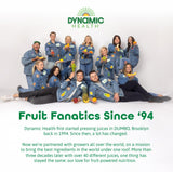 Dynamic Health detalle de ingredientes naturales y extractos en la etiqueta