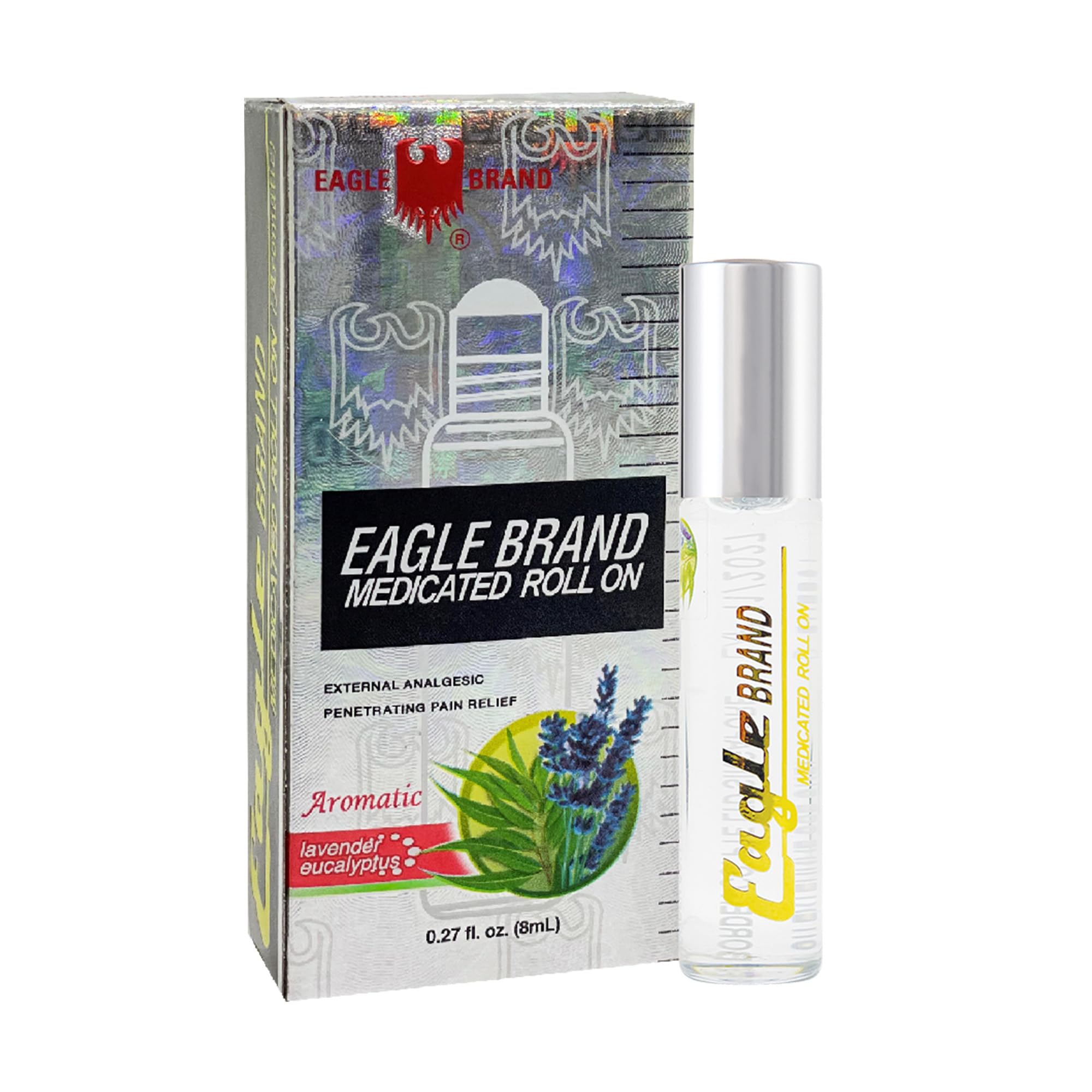 Eagle Brand roll-on frente mostrando envase portátil y aplicación rápida