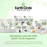Envase abierto con tabletas Earth Circle Organics mostrando cantidad y presentación interior