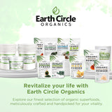 Envase abierto Earth Circle Organics mostrando tabletas listas para usar
