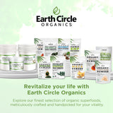 Earth Circle Organics botella colocada en una cocina moderna estilo de vida saludable