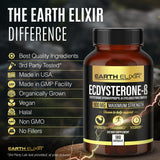 Earth Elixir etiqueta con ingredientes y concentraciones estandarizadas