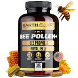 Earth Elixir frente del empaque mostrando 180 cápsulas y beneficios