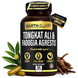 Earth Elixir envase frontal mostrando fórmula y beneficio de fuerza