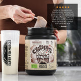 Earth Fed Muscle batido en vaso listo para recuperación muscular