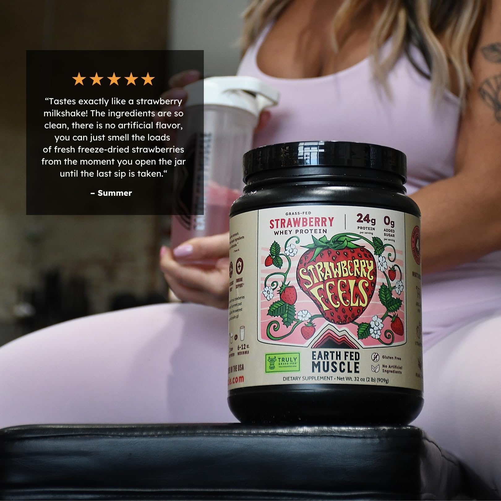 Earth Fed Muscle comparación de tamaño del envase para cálculo de porciones