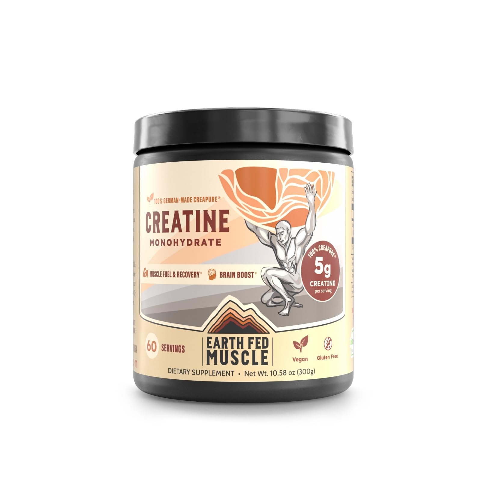 Earth Fed Muscle envase frontal mostrando diseño y peso, confianza de calidad