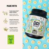 Earth Fed Muscle cucharada medidora con polvo Go! Bananas para control de porción