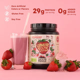 Earth Fed Muscle textura del polvo de fresa para mezcla suave