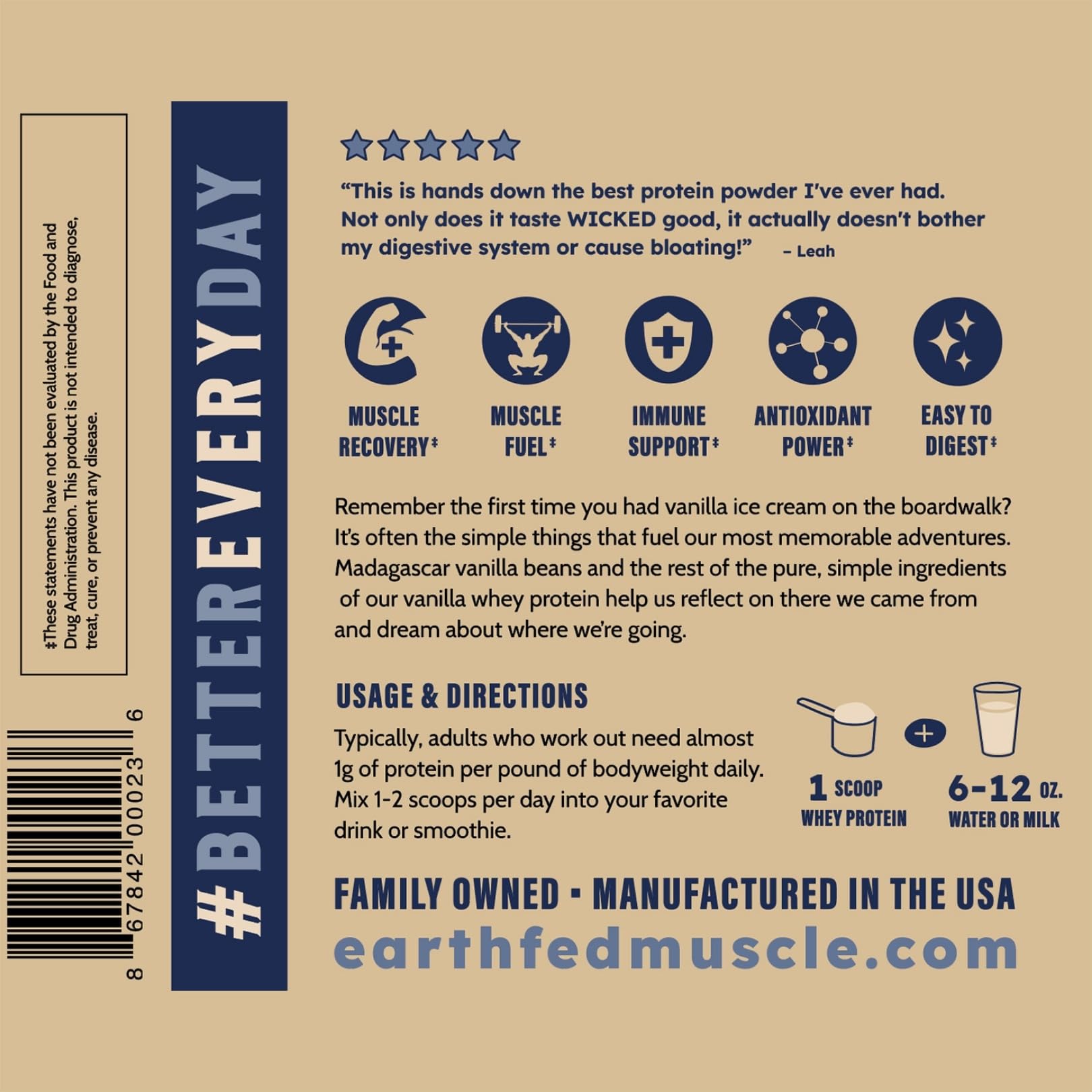 Earth Fed Muscle pancakes proteicos listos, opción de desayuno nutritivo
