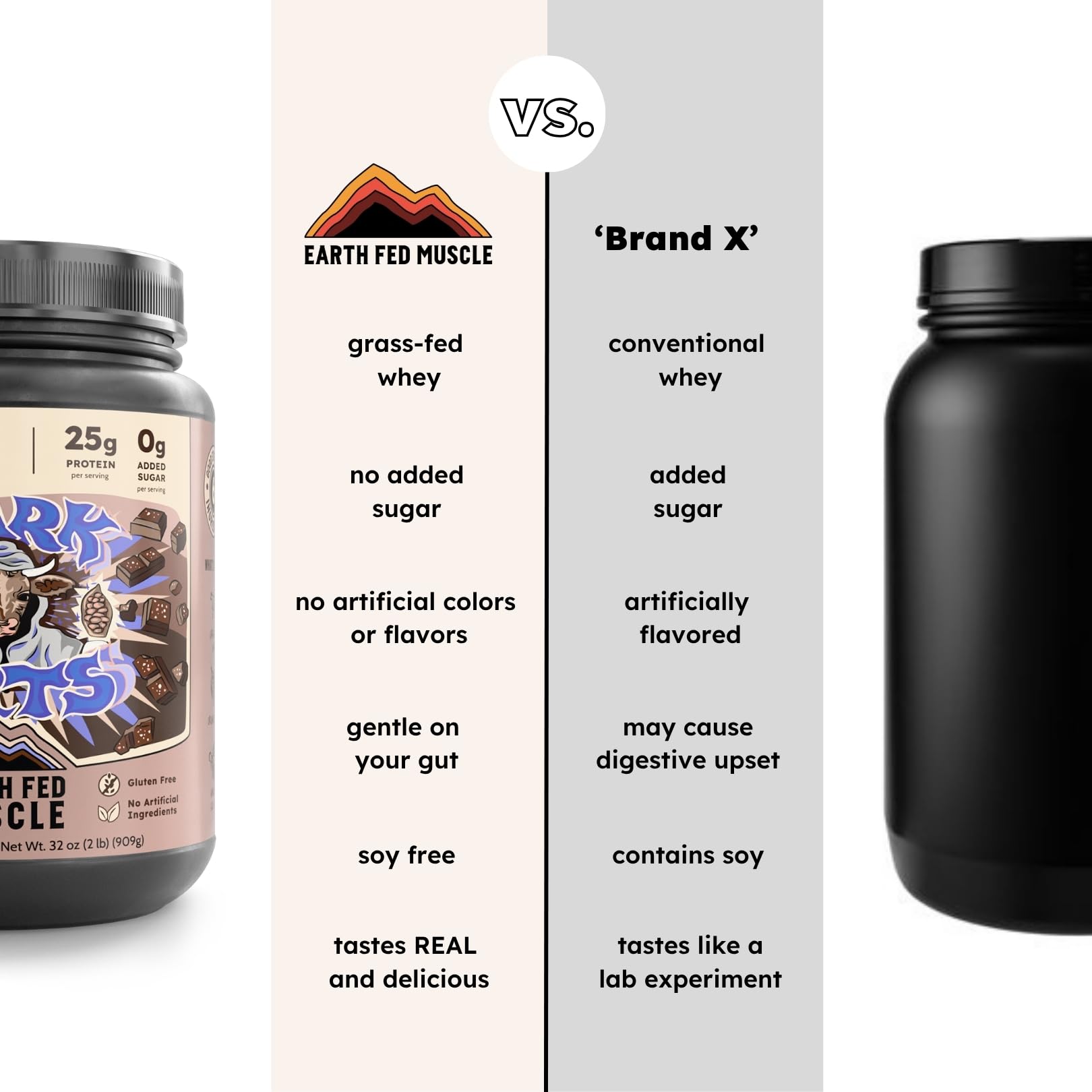 Earth Fed Muscle batido en shaker listo para tomar tras el entrenamiento