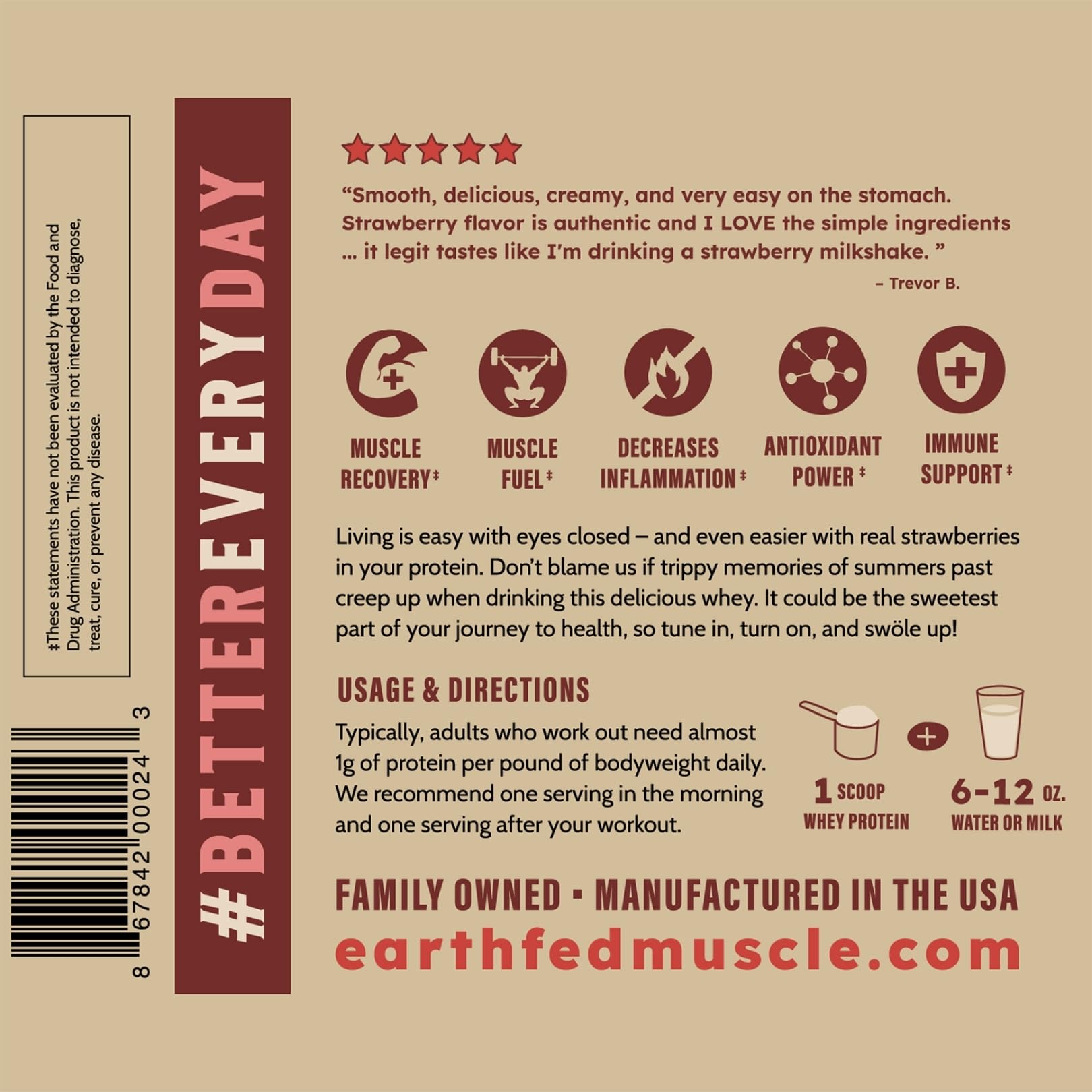 Earth Fed Muscle escena lifestyle desayuno saludable y aporte proteico