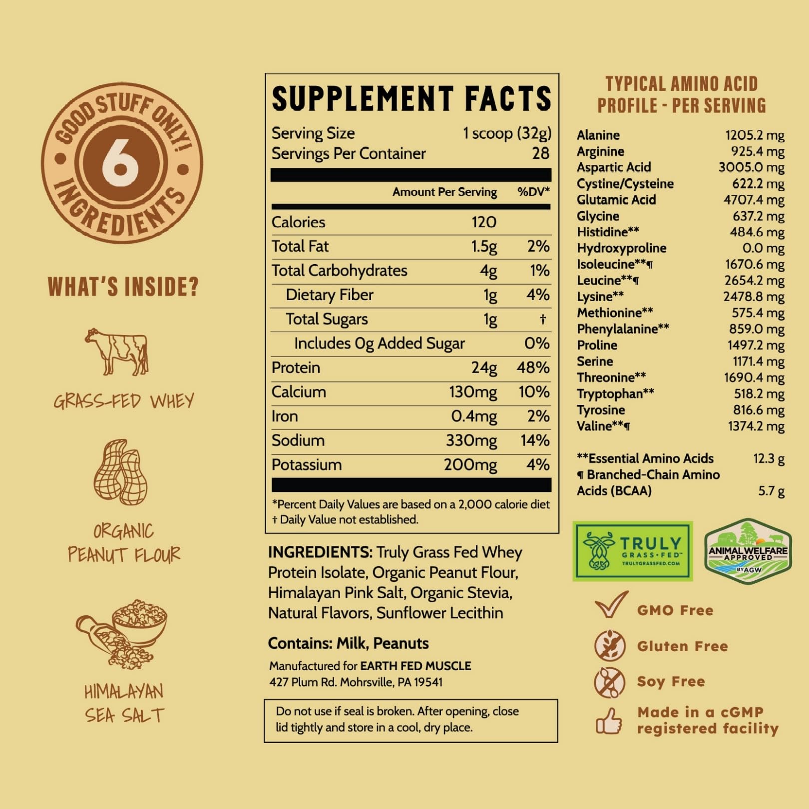 Earth Fed Muscle desayuno con batido energía y control del hambre