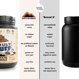 Earth Fed Muscle etiqueta con certificación de terceros visible