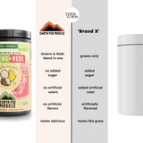 Earth Fed Muscle etiqueta nutricional mostrando vitaminas y probióticos