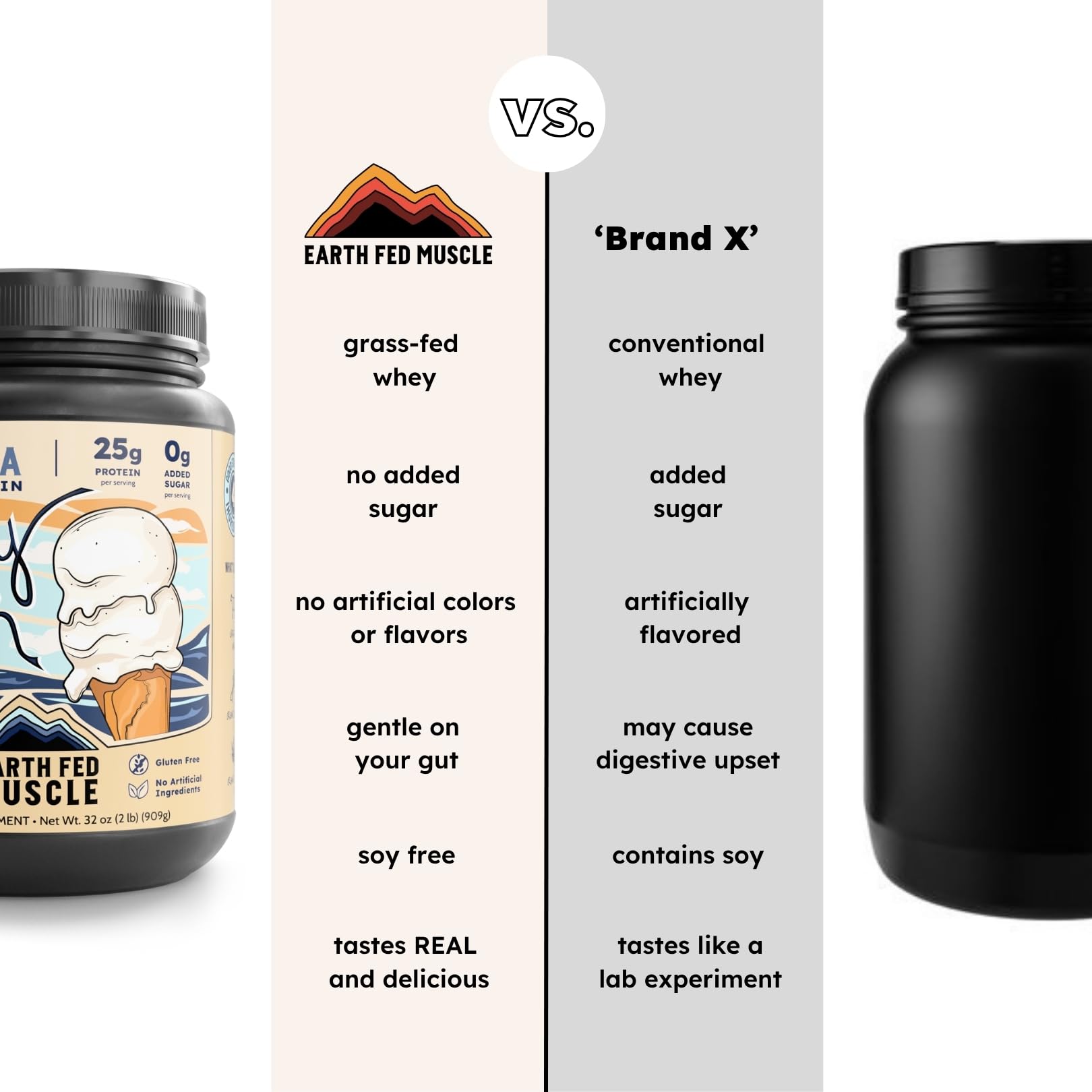 Earth Fed Muscle vainilla de Madagascar como sabor natural y limpio