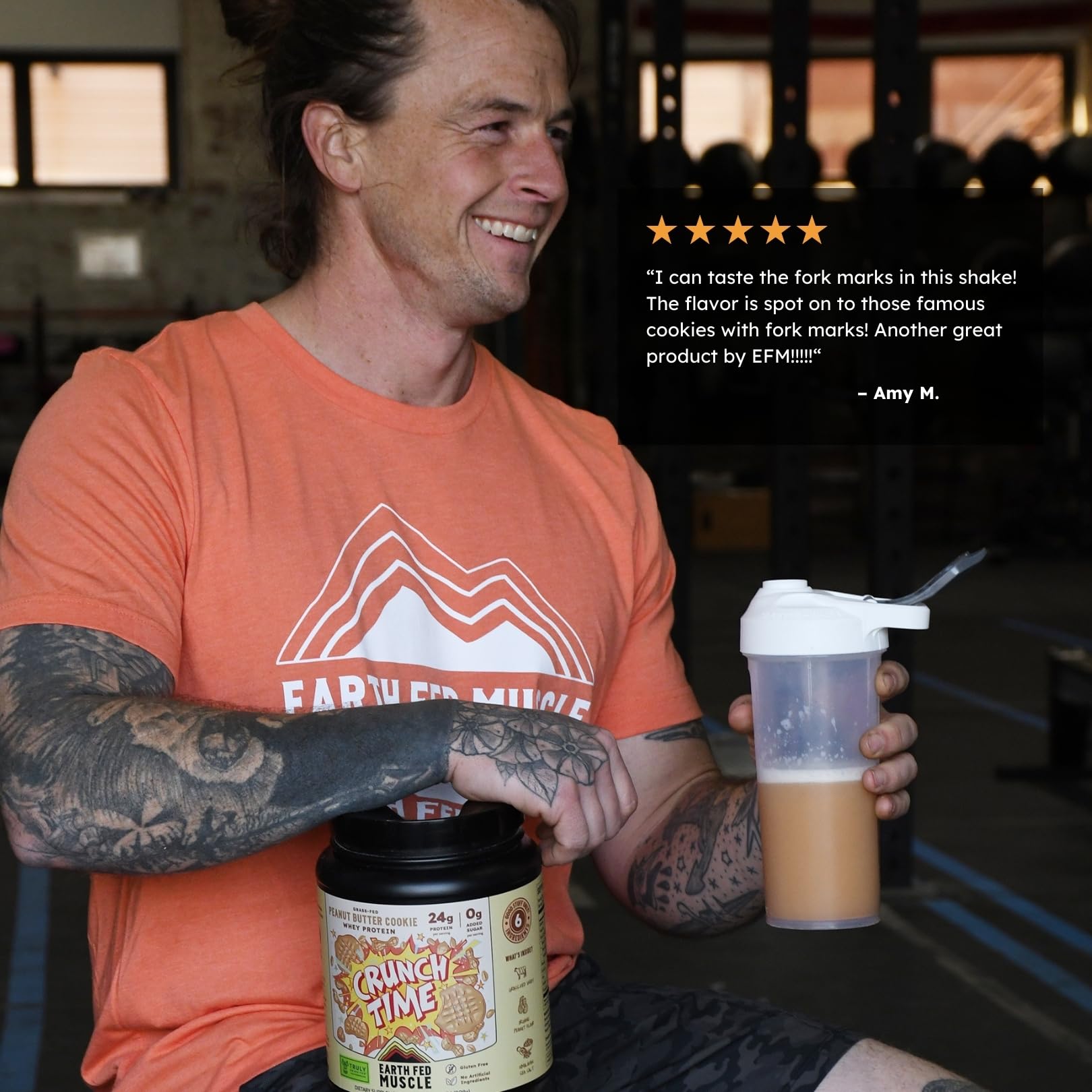 Earth Fed Muscle cuchara con polvo 24 g de proteína por porción
