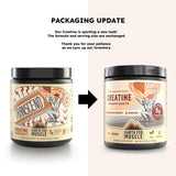 Polvo Creapure textura fina de Earth Fed Muscle que facilita disolución rápida