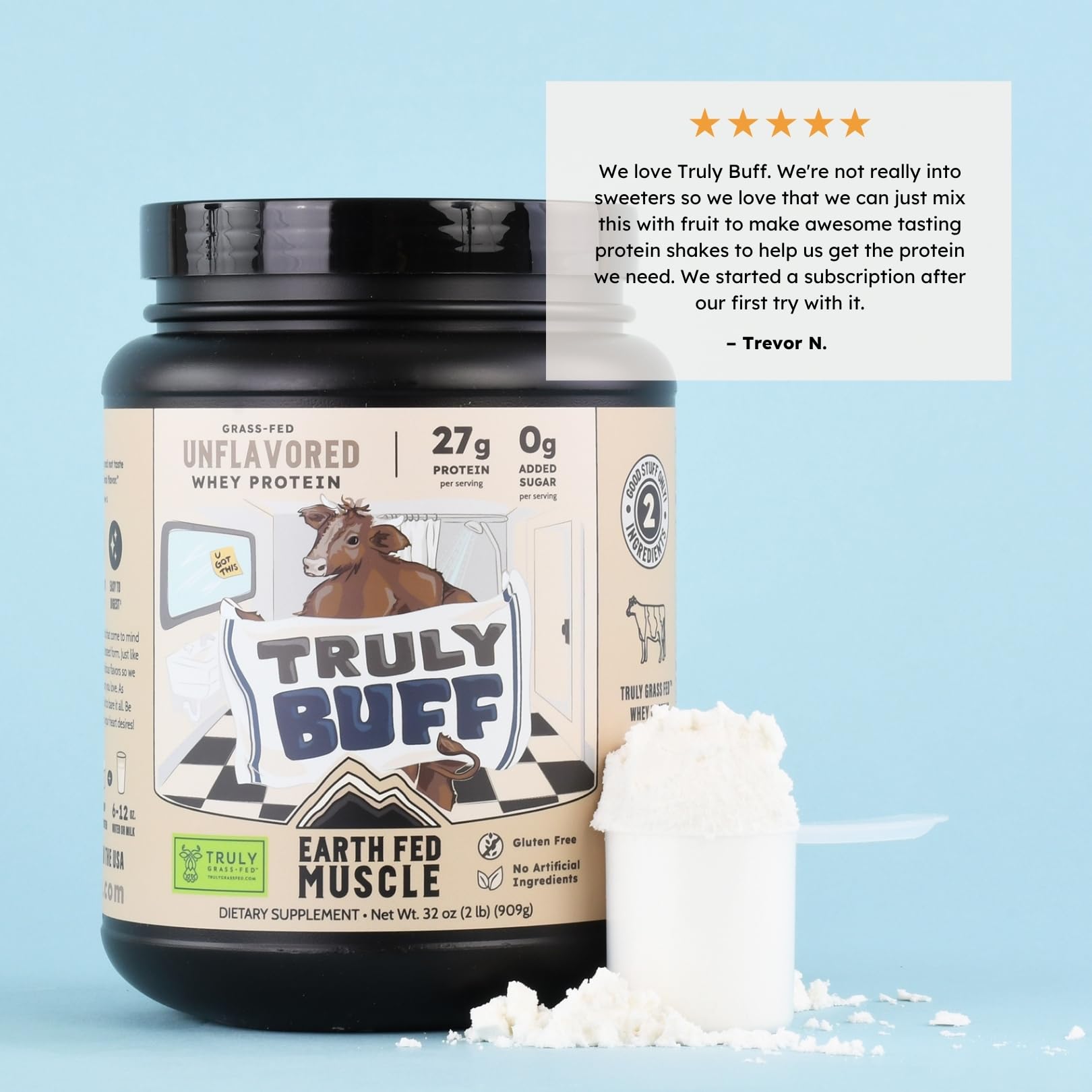 Earth Fed Muscle cucharada con porción precisa para recetas