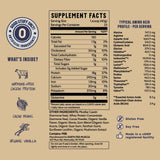 Earth Fed Muscle tamaño del envase de 2 lb comparado con objetos cotidianos