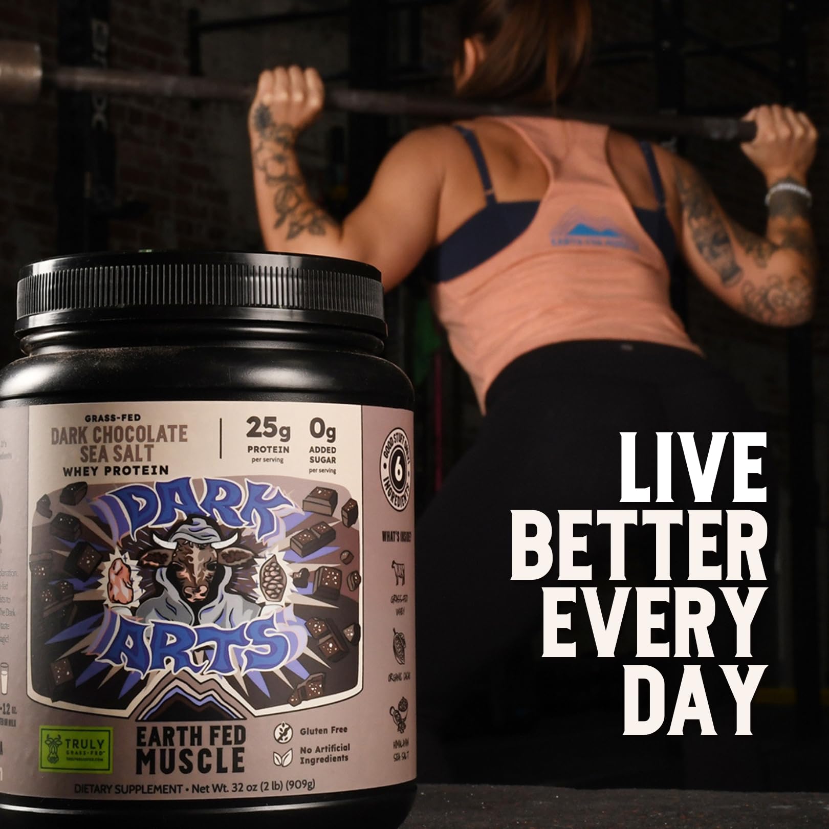 Earth Fed Muscle batido servido en vaso como opción nutritiva de desayuno