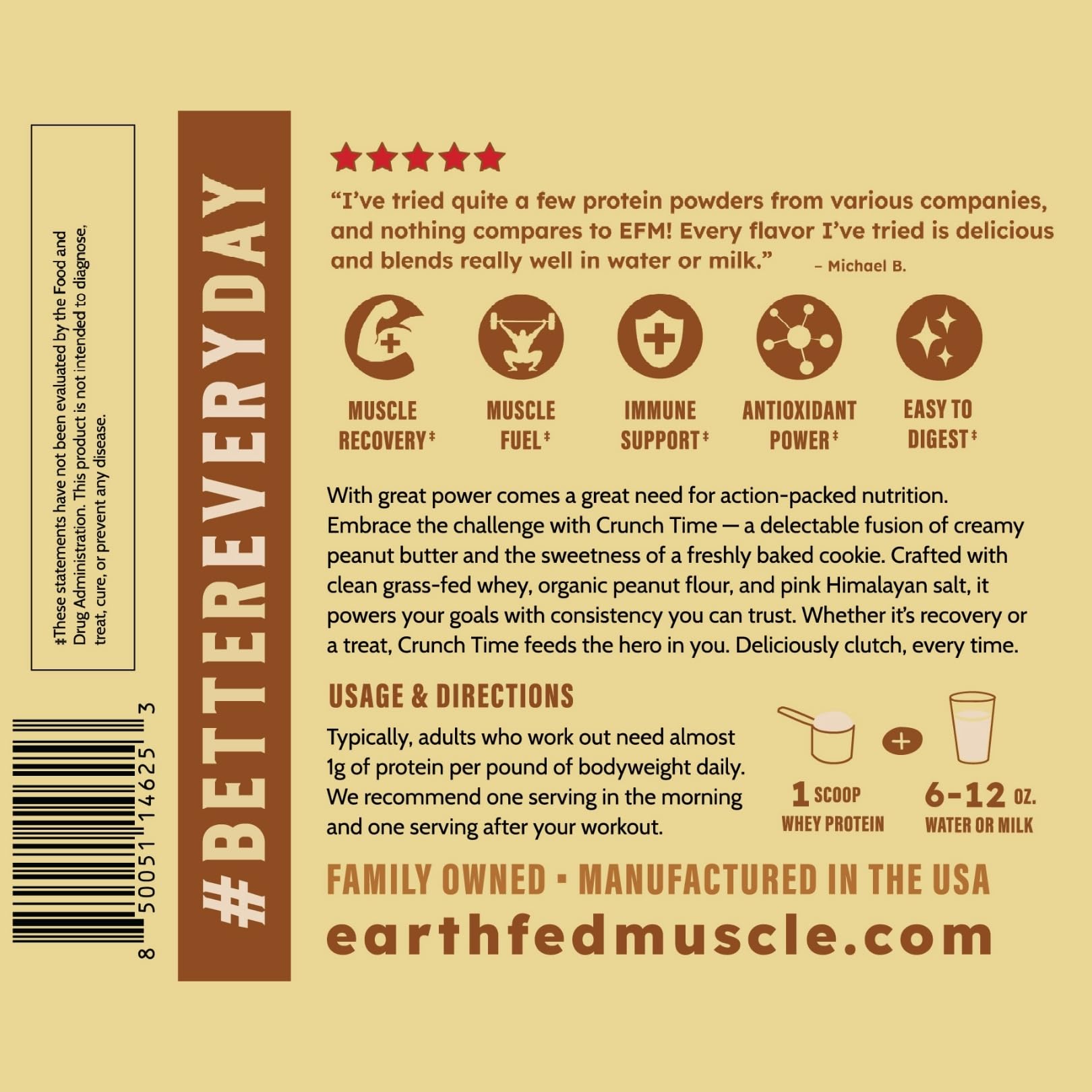 Earth Fed Muscle usado en gimnasio botella portable para entreno